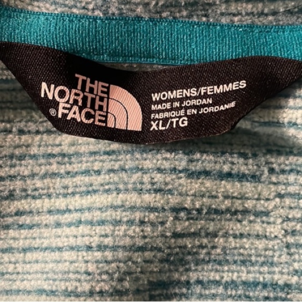 The North Face Women’s Zip Up Hoodie Green White Activewear Jacket Size XL - Picture 6 of 7